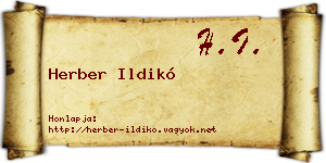 Herber Ildikó névjegykártya